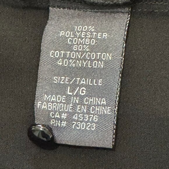 #154  NWOT Women's Suzy Shier Lace and Ruffle Blouse, Black, Size Large - Picture 6 of 6